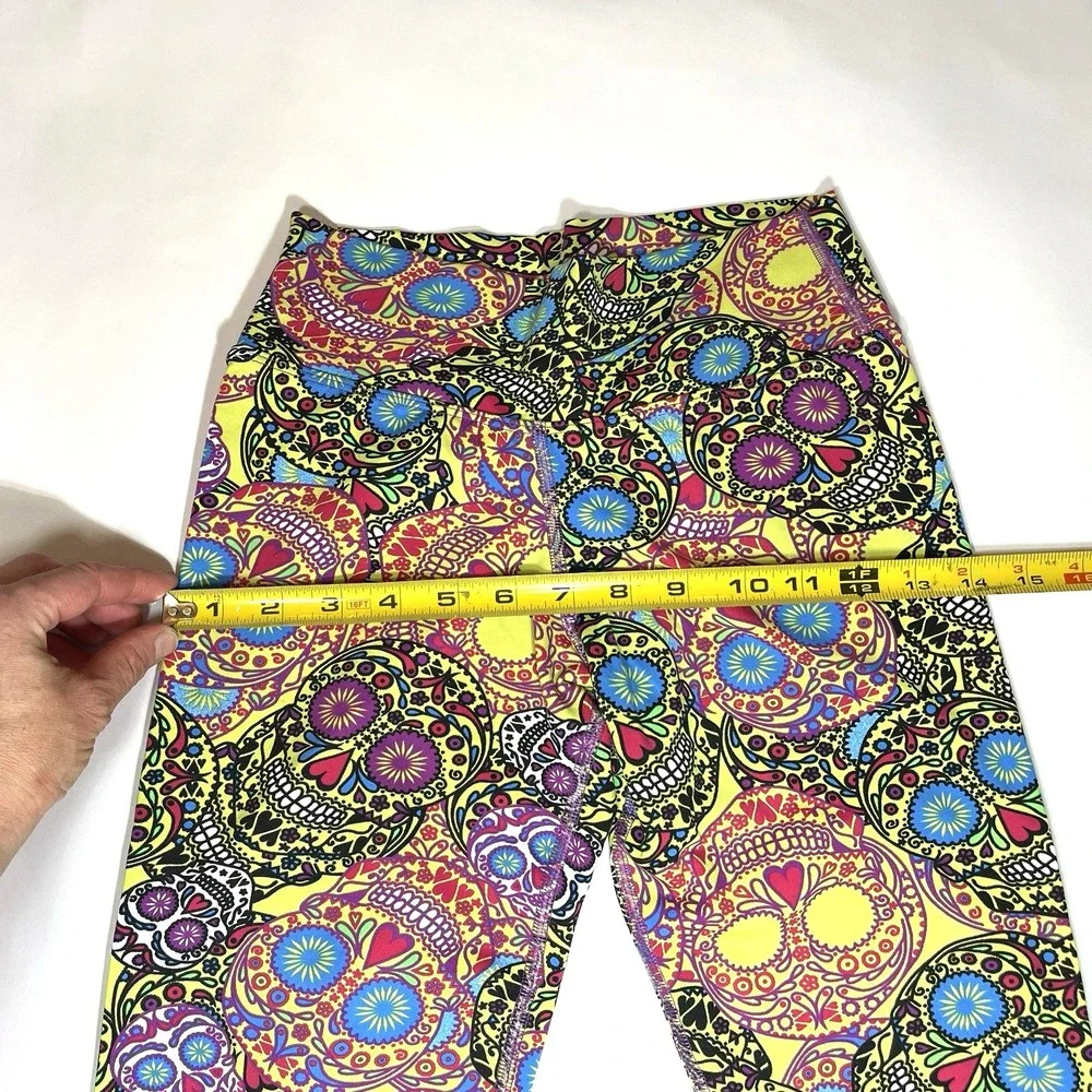 Dona‎ Jo Esqueleto Jojo Leggings Sz 1 Womens Capri Pants Day Of Dead Sugar Skull